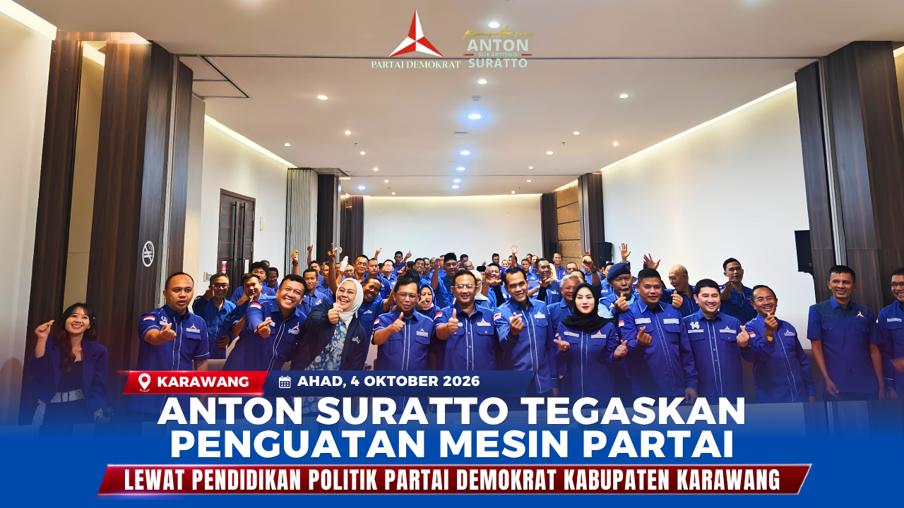 H. Anton Suratto Tegaskan Penguatan Mesin Partai Lewat Dikpol Demokrat Karawang post thumbnail image